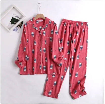 Women's vibrant patterned pajama set, comfortable and two-piece