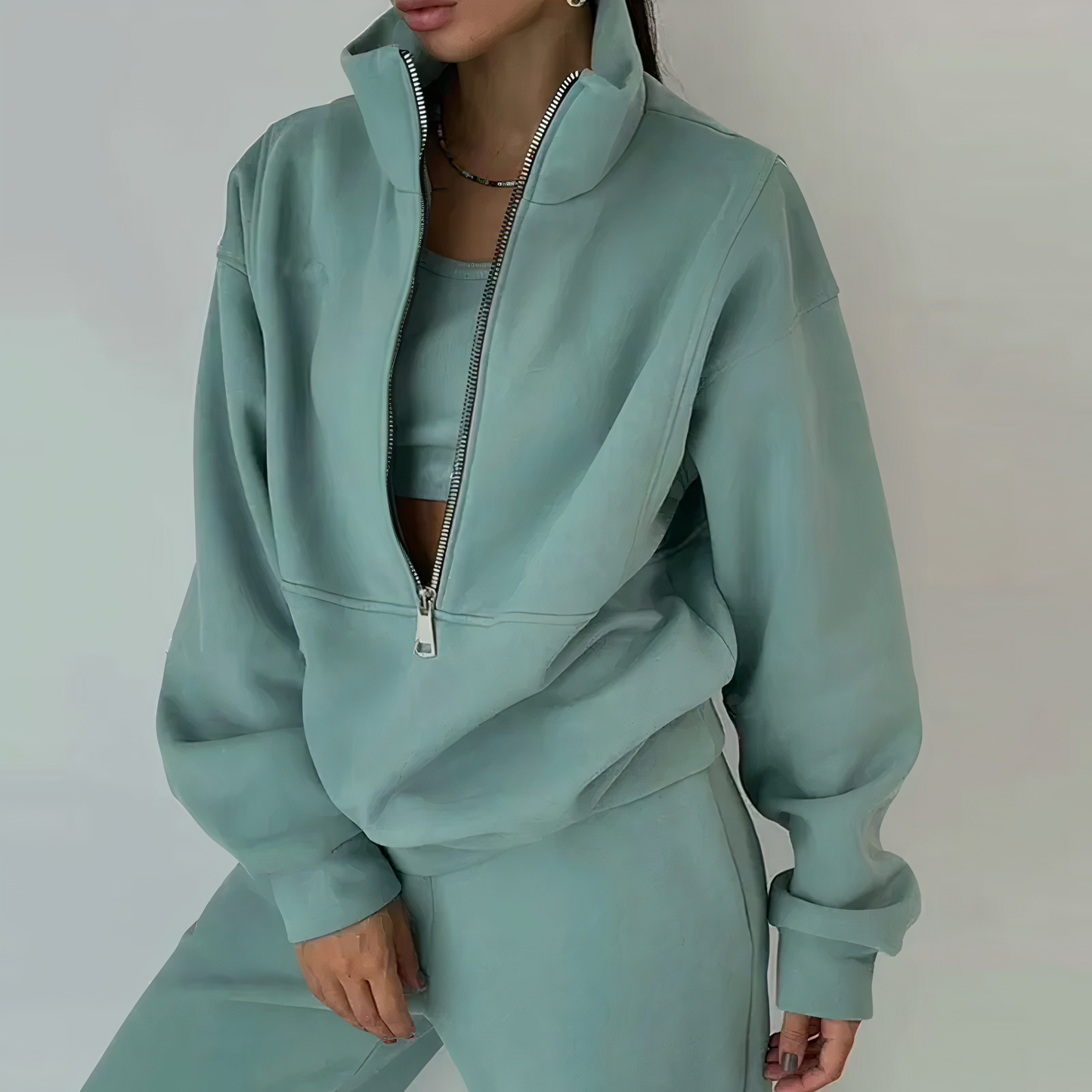 Women's tracksuit 2-piece set with high waist and comfortable fit