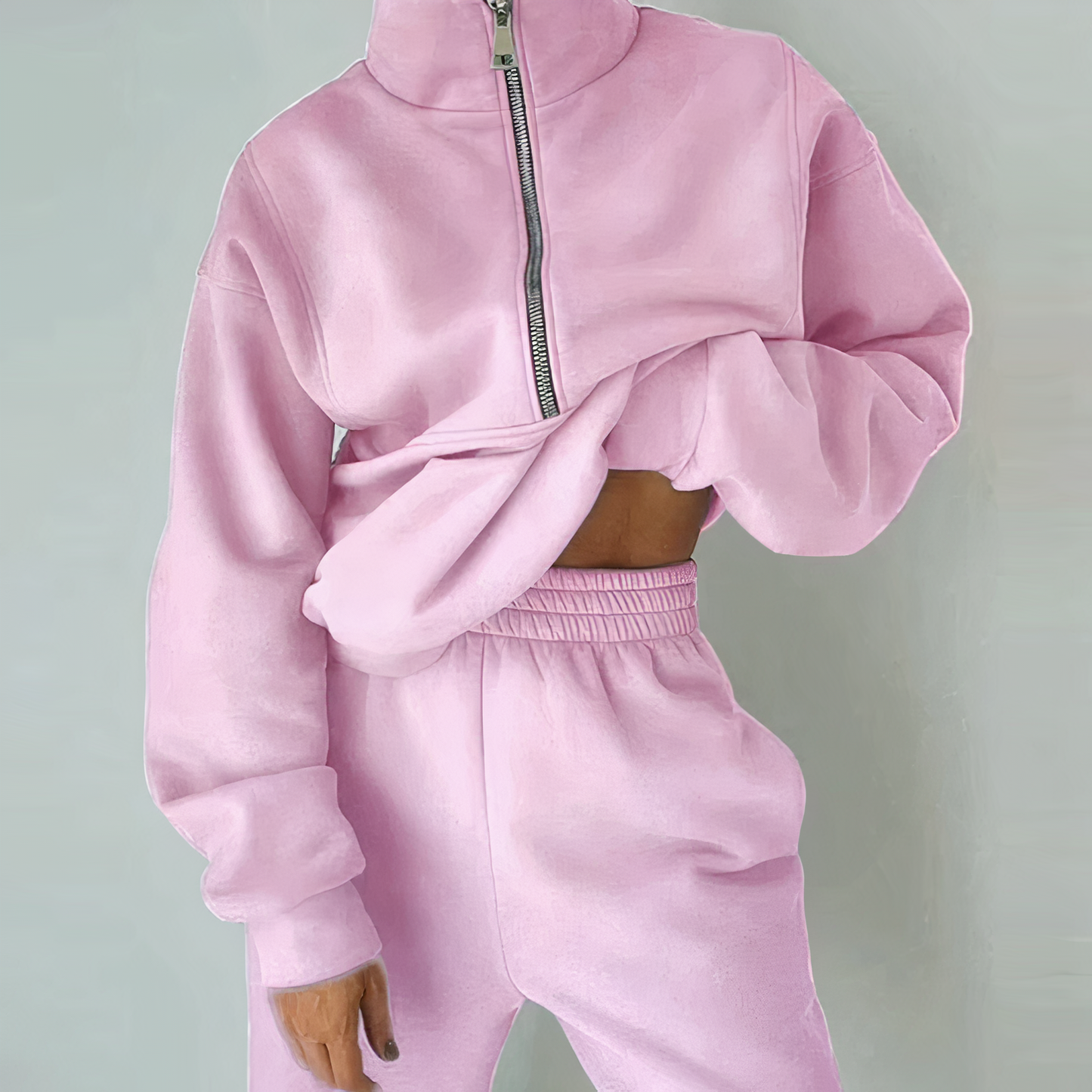 Women's tracksuit 2-piece set with high waist and comfortable fit