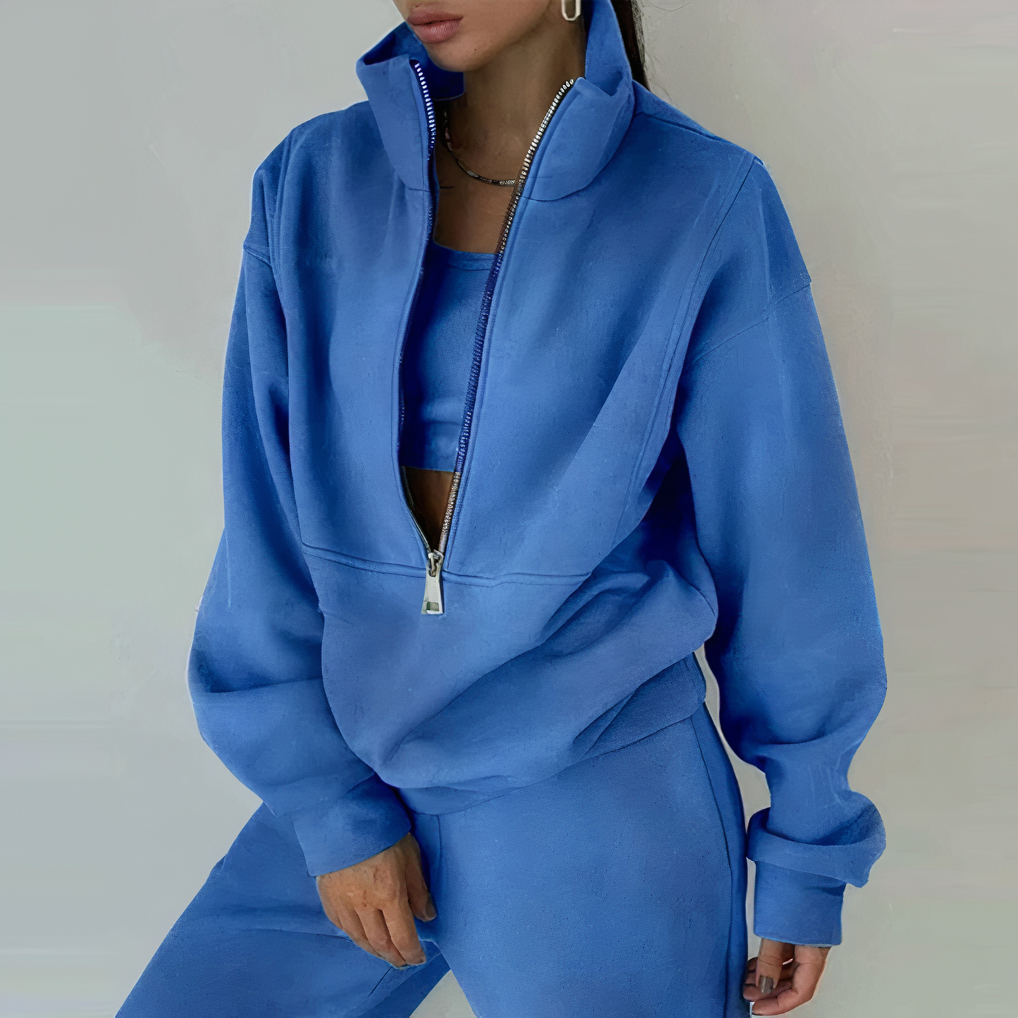Women's tracksuit 2-piece set with high waist and comfortable fit
