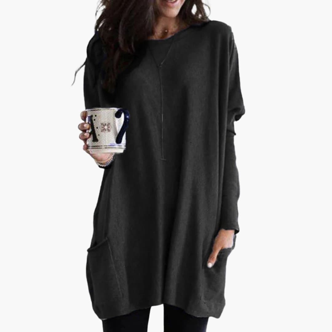 Women's Oversized Crew Neck Sweater - Olytrend