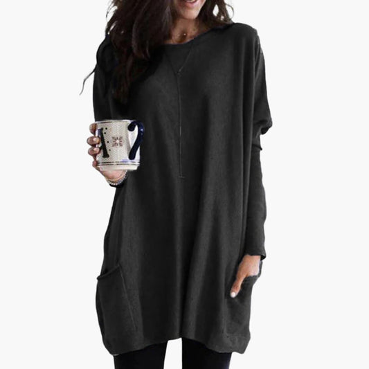 Women's Oversized Crew Neck Sweater - Olytrend