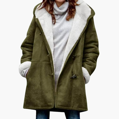 Warm Women's Parka Jacket with Pockets