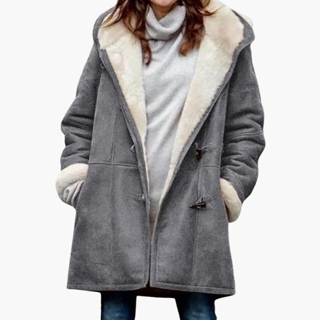 Warm Women's Parka Jacket with Pockets