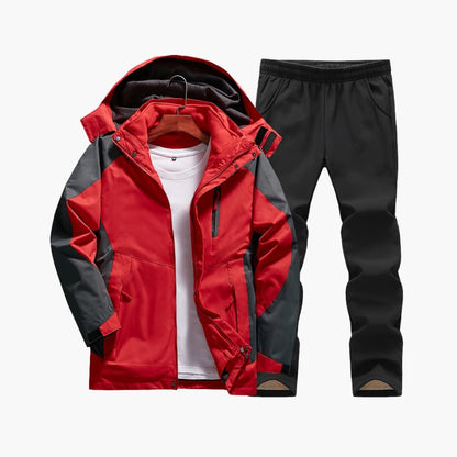 Women's Waterproof Hiking Suit with Hooded Coat and Trousers