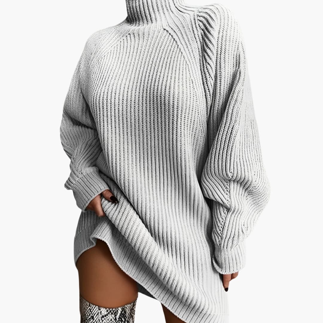 Women's Cozy Large Turtleneck Jumper with Long Sleeves