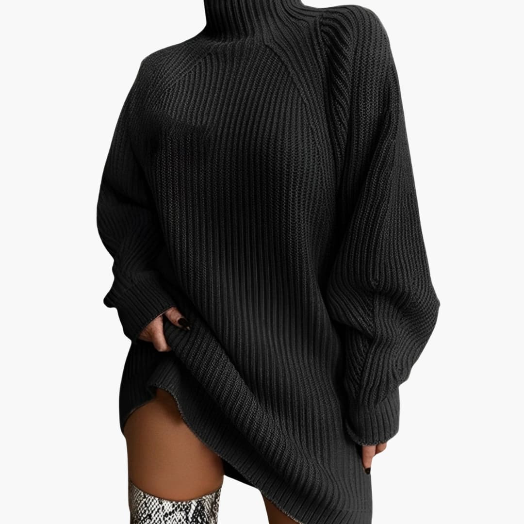 Women's Cozy Large Turtleneck Jumper with Long Sleeves