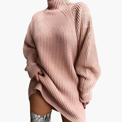 Women's Cozy Large Turtleneck Jumper with Long Sleeves
