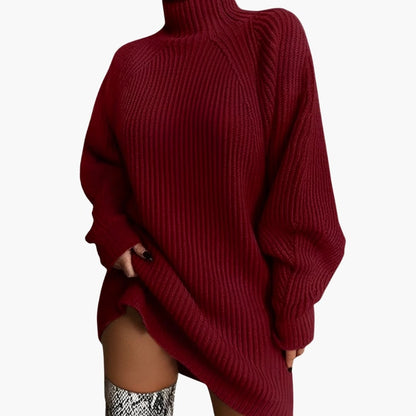Women's Cozy Large Turtleneck Jumper with Long Sleeves