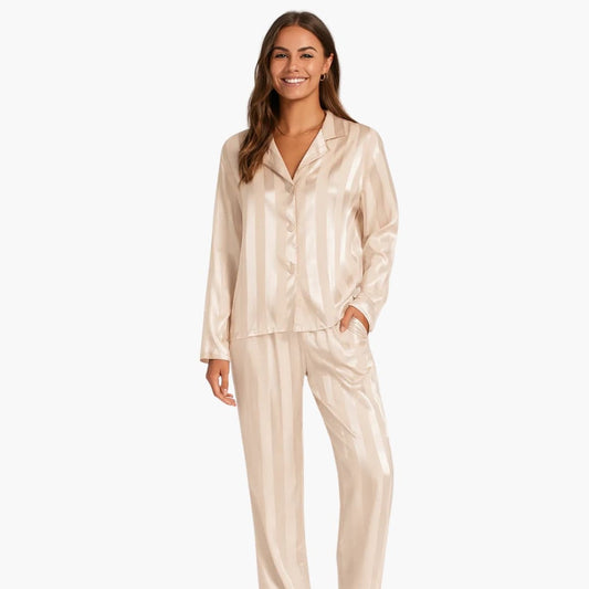Women's Cozy Sleepwear Set with Top and Bottoms - Olytrend