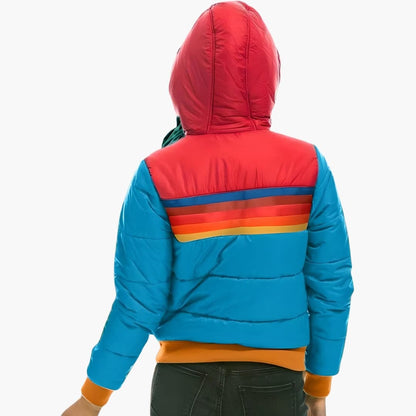 Warm Women's Padded Parka with Hood and Zip
