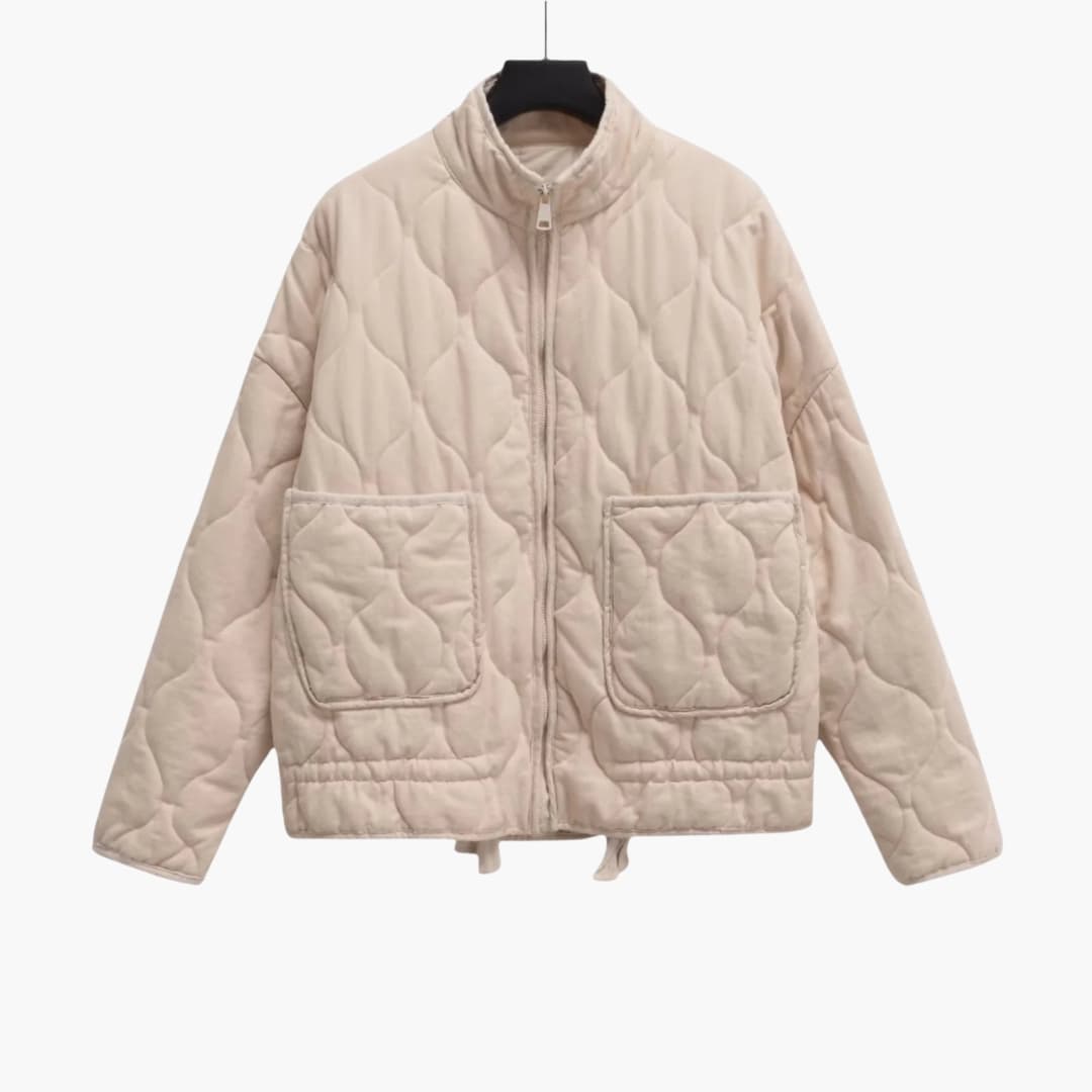 Women's Padded Zip Up Coat with Pockets