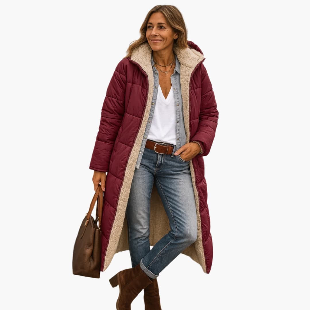 Warm Padded Parka Coat for Women