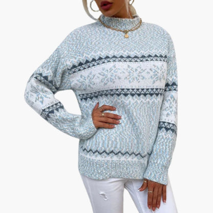 Women's Soft Fair Isle Crew Neck Sweater