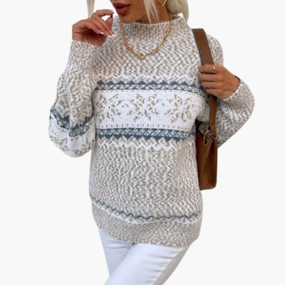 Women's Soft Fair Isle Crew Neck Sweater