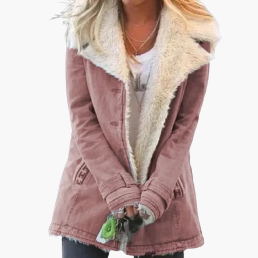 Warm Women's Parka Jacket with Zip Up Hood