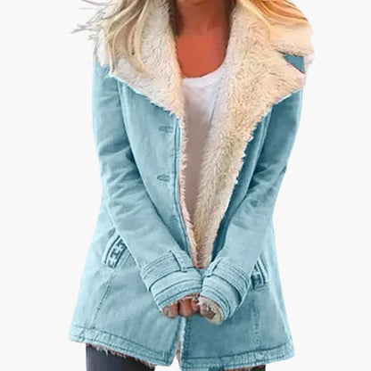 Warm Women's Parka Jacket with Zip Up Hood