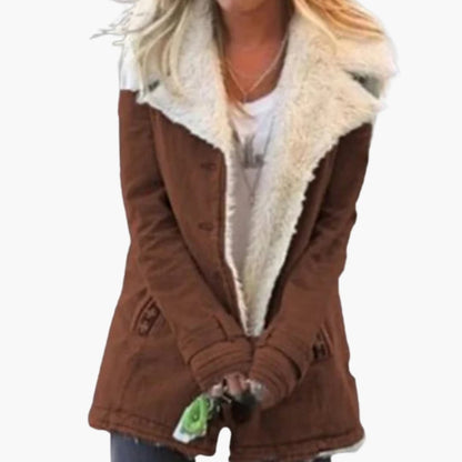 Warm Women's Parka Jacket with Zip Up Hood