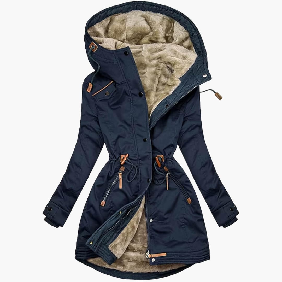 Waterproof Ladies Coat with Fleece Lined Hood