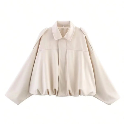 Women's bomber jacket made of suede