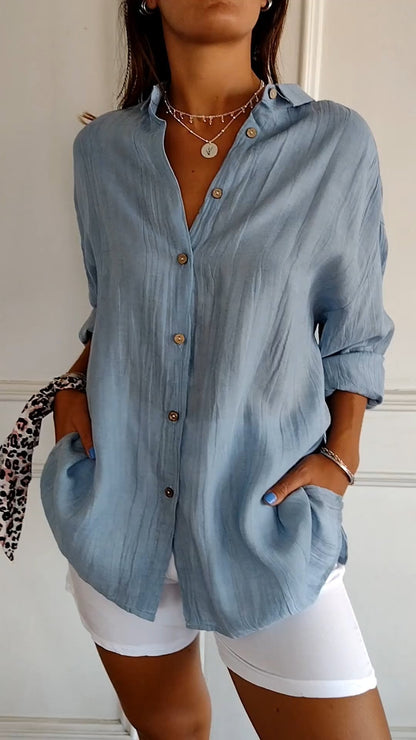 Women's Button Down Shirt made of Cotton