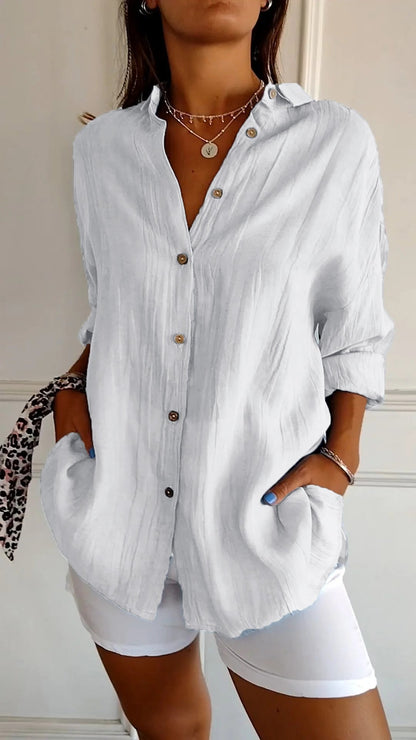 Women's Button Down Shirt made of Cotton