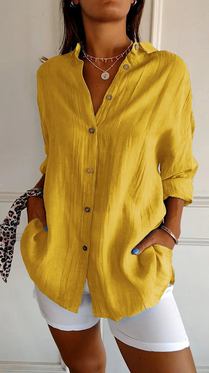 Women's Button Down Shirt made of Cotton