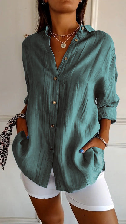Women's Button Down Shirt made of Cotton