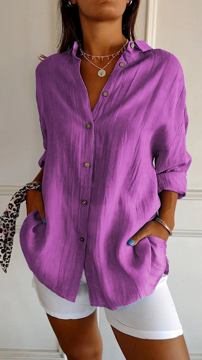 Women's Button Down Shirt made of Cotton