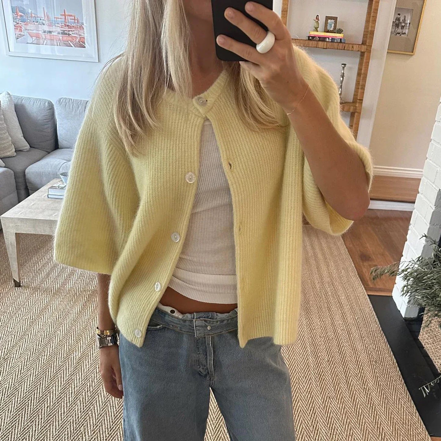 Women's Cardigan With Button Closure