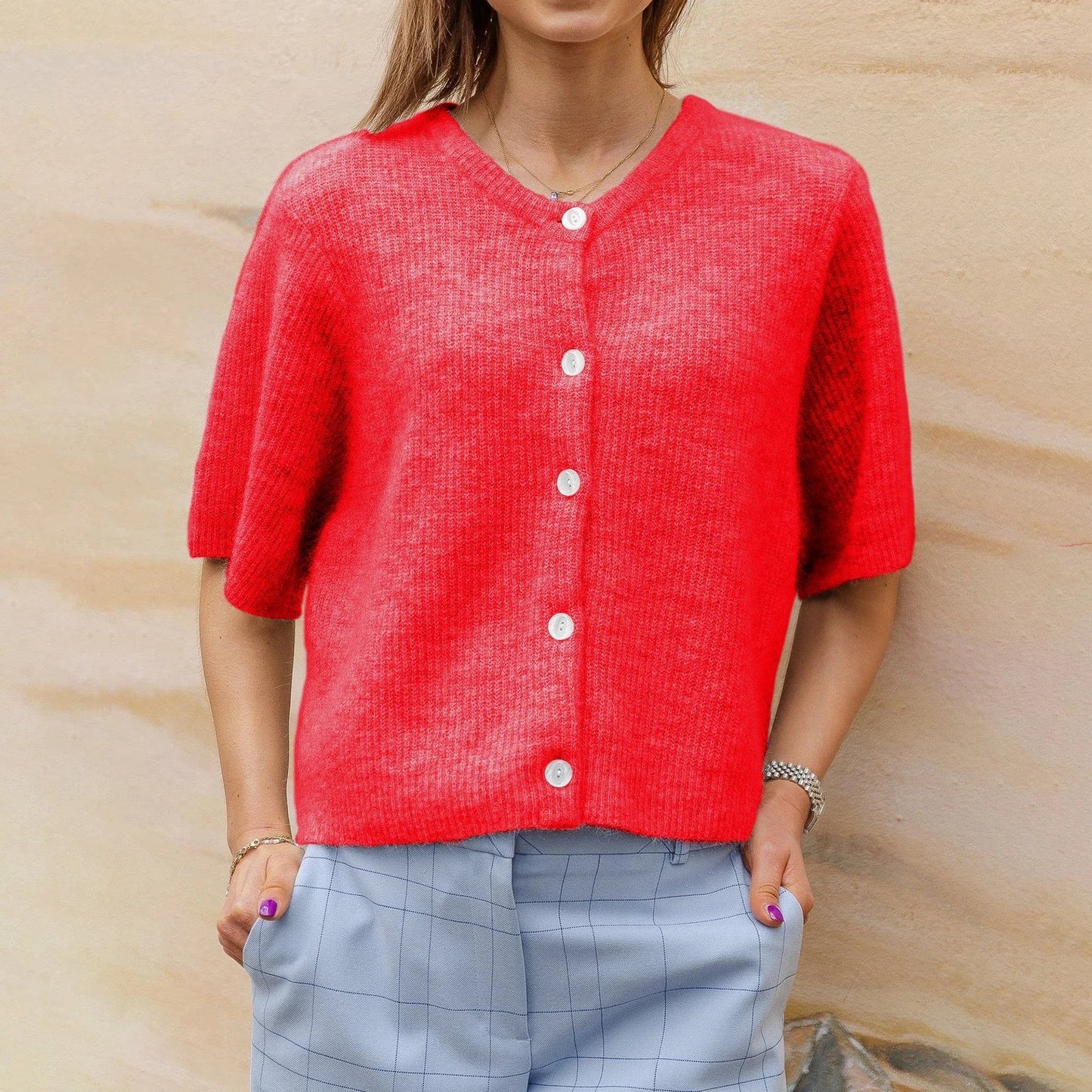 Women's Cardigan With Button Closure