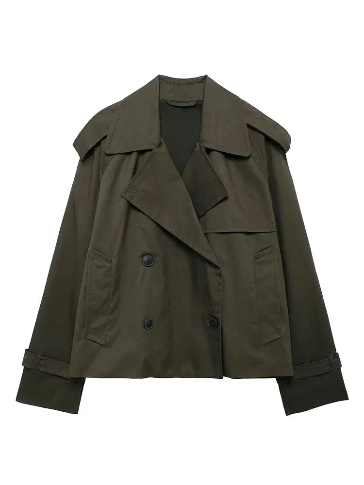 Women's Cropped Trenchcoat