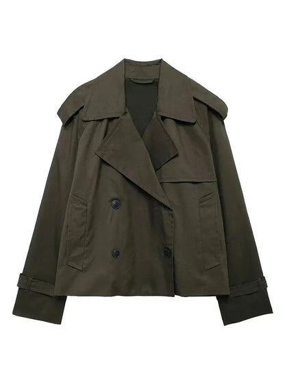 Women's Cropped Trenchcoat