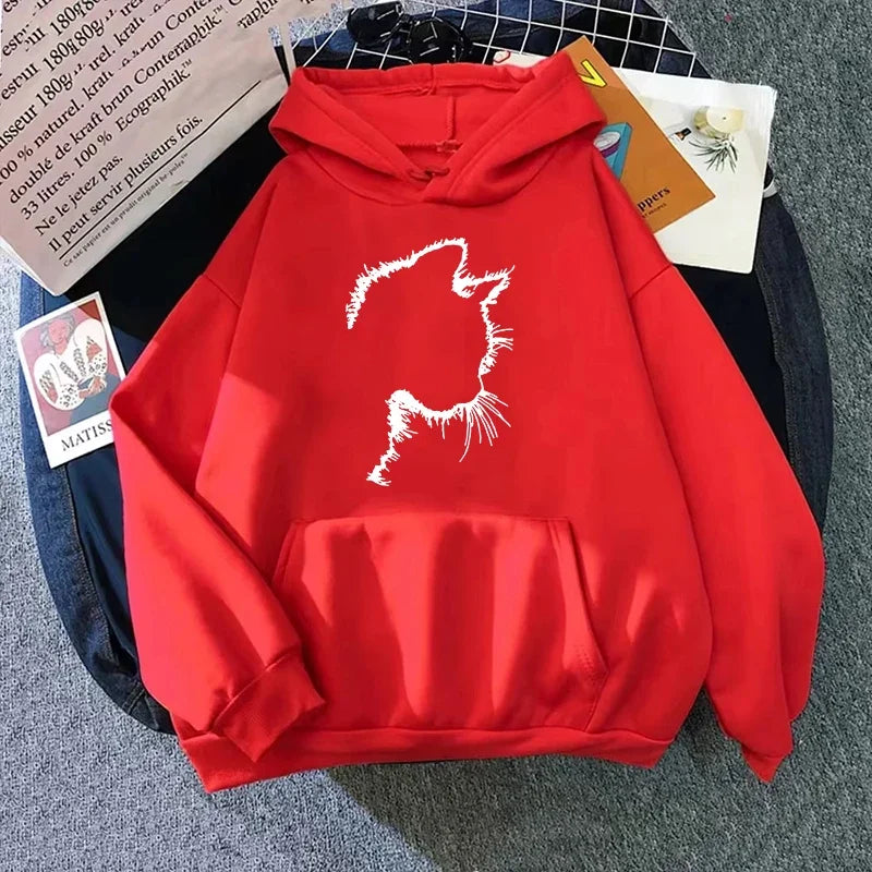 Women's hoodie with cat motif