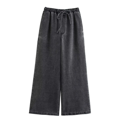 Women's set with turn-down collar and high waist