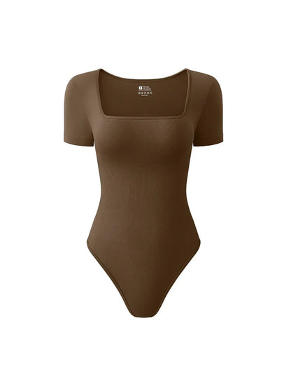 Women's Seamless Bodysuit with Short Sleeves