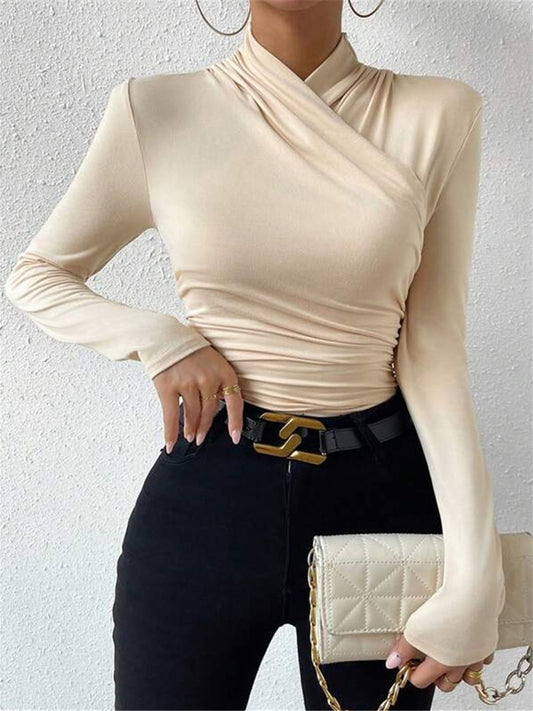 Women's top with elegant wrap design