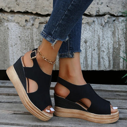 Women's wedge sandals with extra support for summer