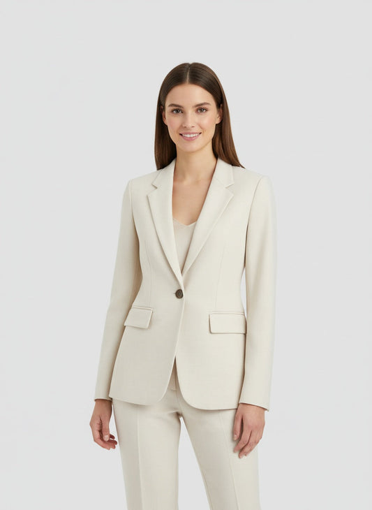 Women's blazer with one-button closure