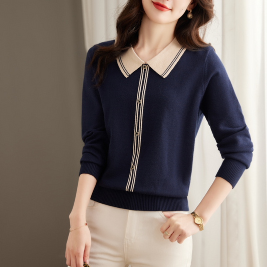 Women's sweater with collar