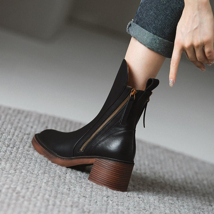 Women's Low Heel Ankle Boots