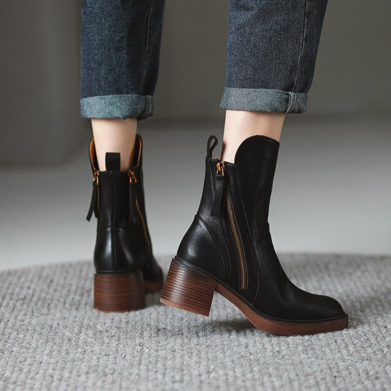 Women's Low Heel Ankle Boots