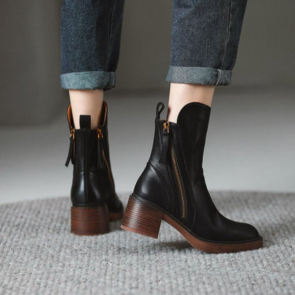 Women's Low Heel Ankle Boots