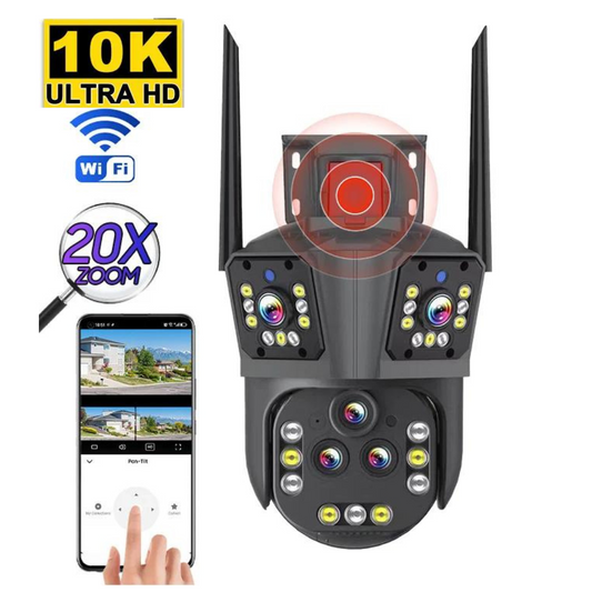Wireless security camera 10K with 20MP, 20x zoom - DualGuard Ultra 10K