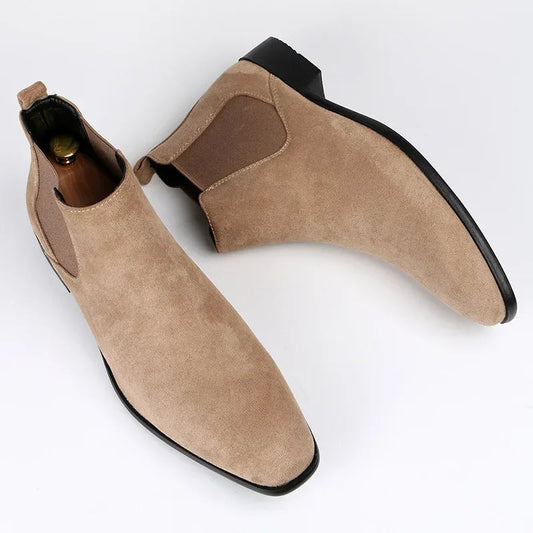 Chelsea boots with elastic panels for men