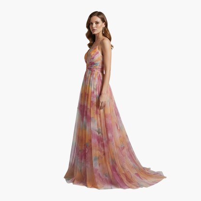 Beautiful Long Dress for Ladies with Flower Print
