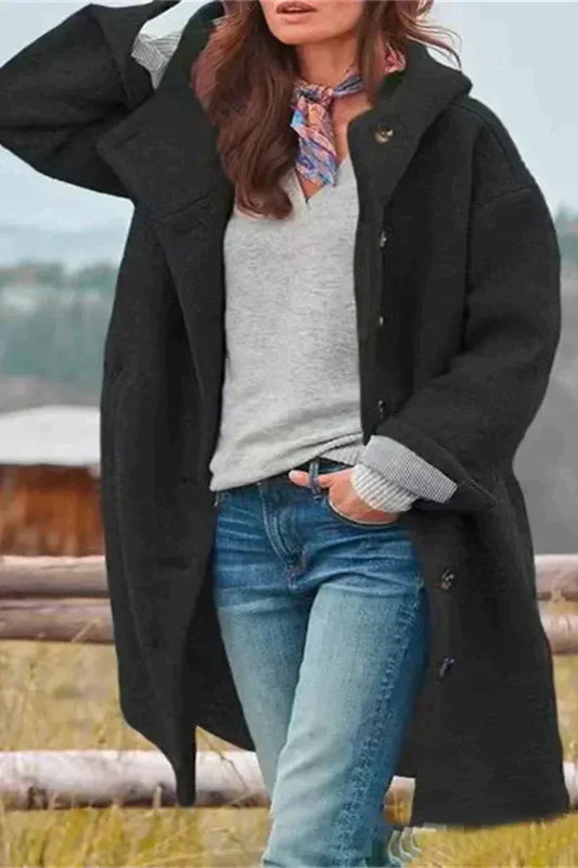 Eleganter einfarbiger Mantel von Elodie Lavin