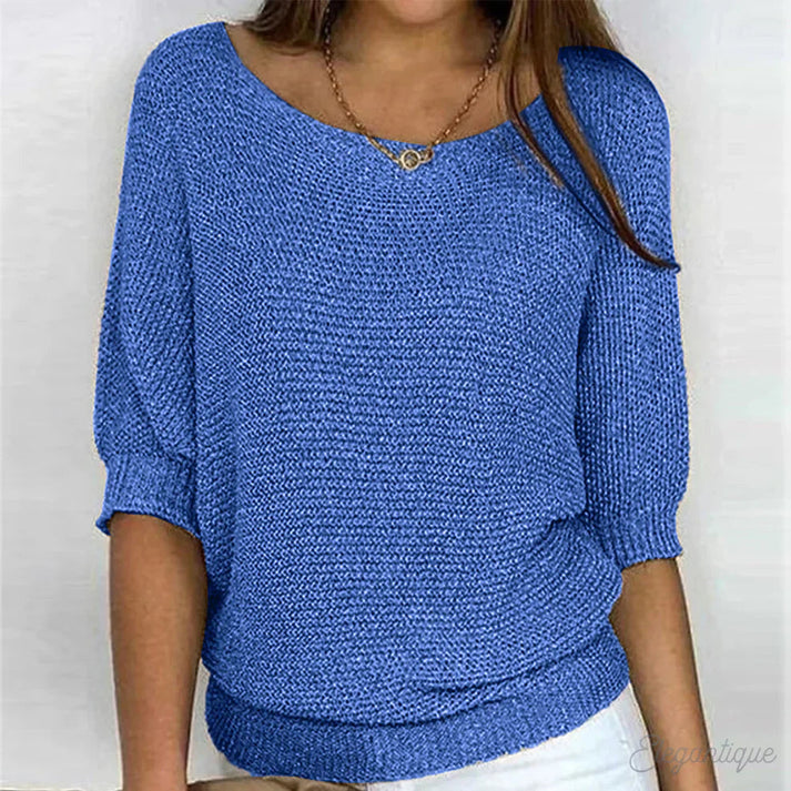 Women's stylish cross-knit Erin sweater