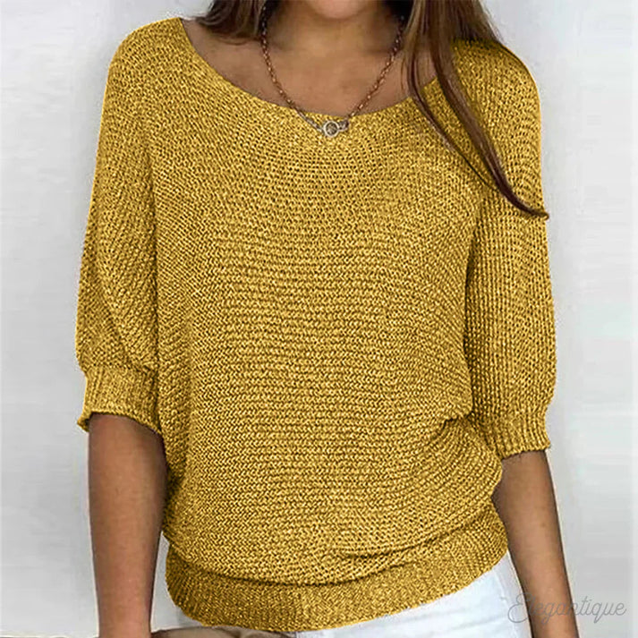 Women's stylish cross-knit Erin sweater