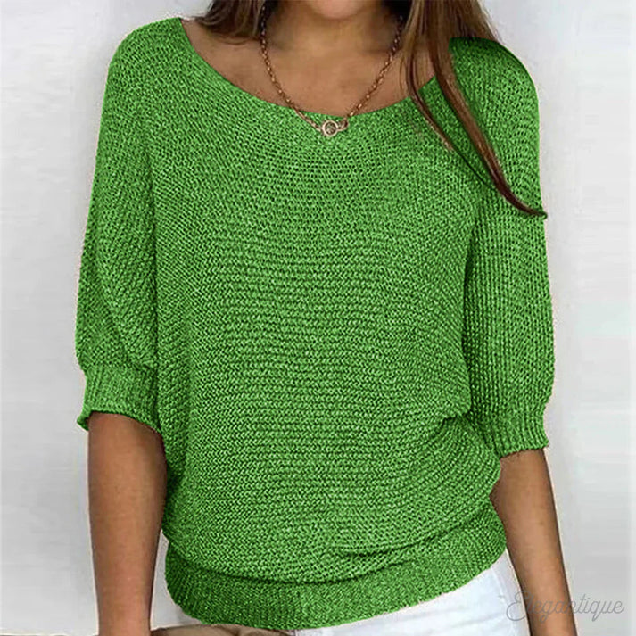 Women's stylish cross-knit Erin sweater